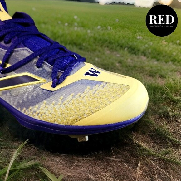 Adidas Afterburner 9 Washington Huskies Purple Gold Baseball Cleats Men's Sz 13 - Picture 10 of 15